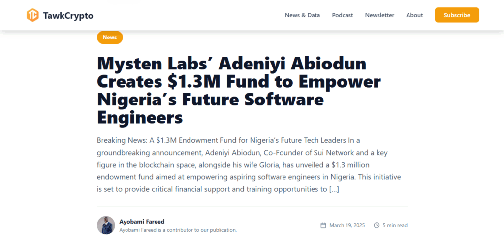 Sui Launches Lagos Blockchain Hub to Accelerate West Africa's Developer Ecosystem 3 image 4