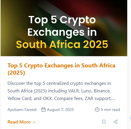 South Africa Reserve Bank to Publish Crypto Regulatory Framework in 2025, Says Finance Minister 3 top-5-crypto-exchanges-in-south-africa-2025