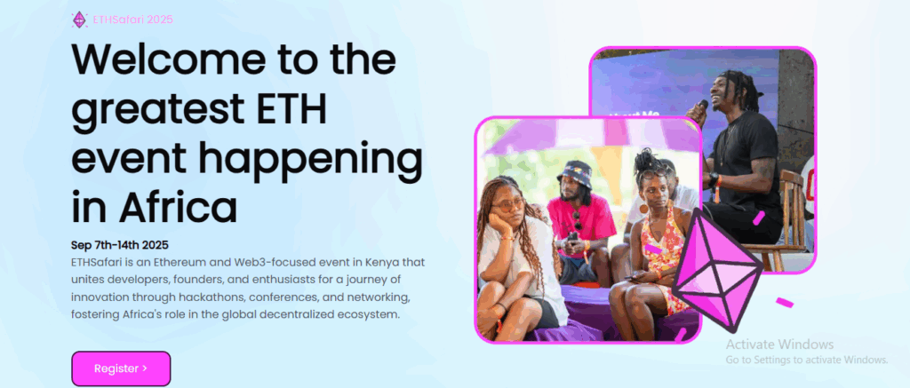 Screenshot of EthSafari homepage