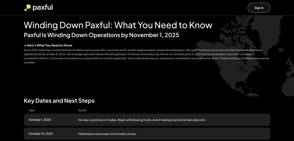Paxful to Shut Down: Africa's Pioneer P2P Crypto Marketplace Closes After Legacy Misconduct and Compliance Struggles 3 image 10